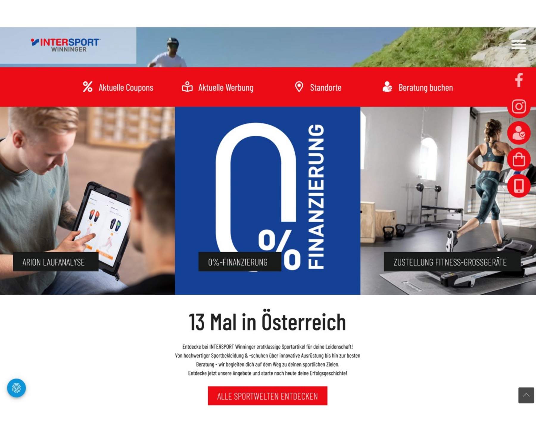 Intersport Winninger Screenshot Website Winninger
