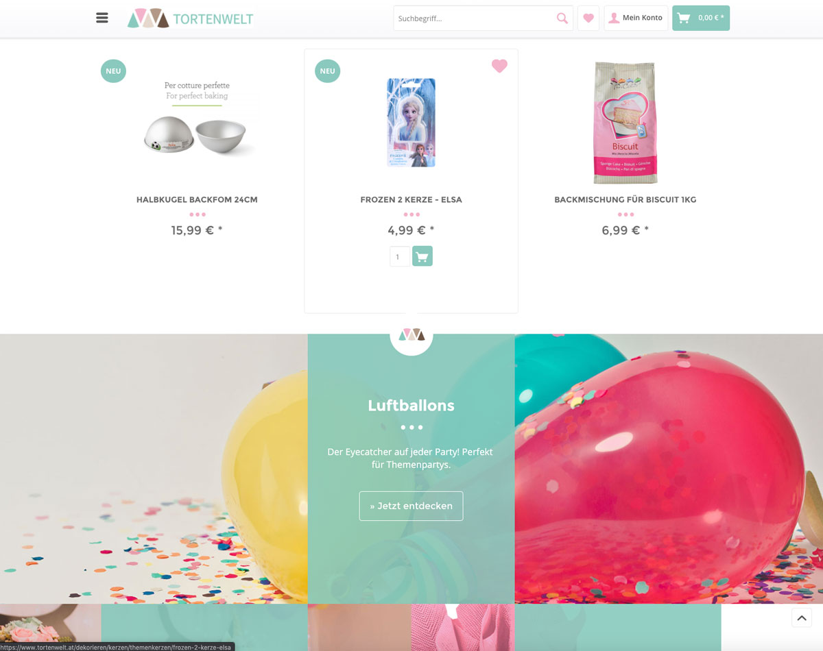 Onlineshop für Tortenwelt Onlineshop für Tortenwelt