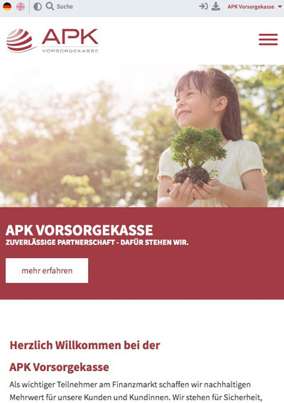 APK Vorsorgekasse AG APK Vorsorgekasse AG