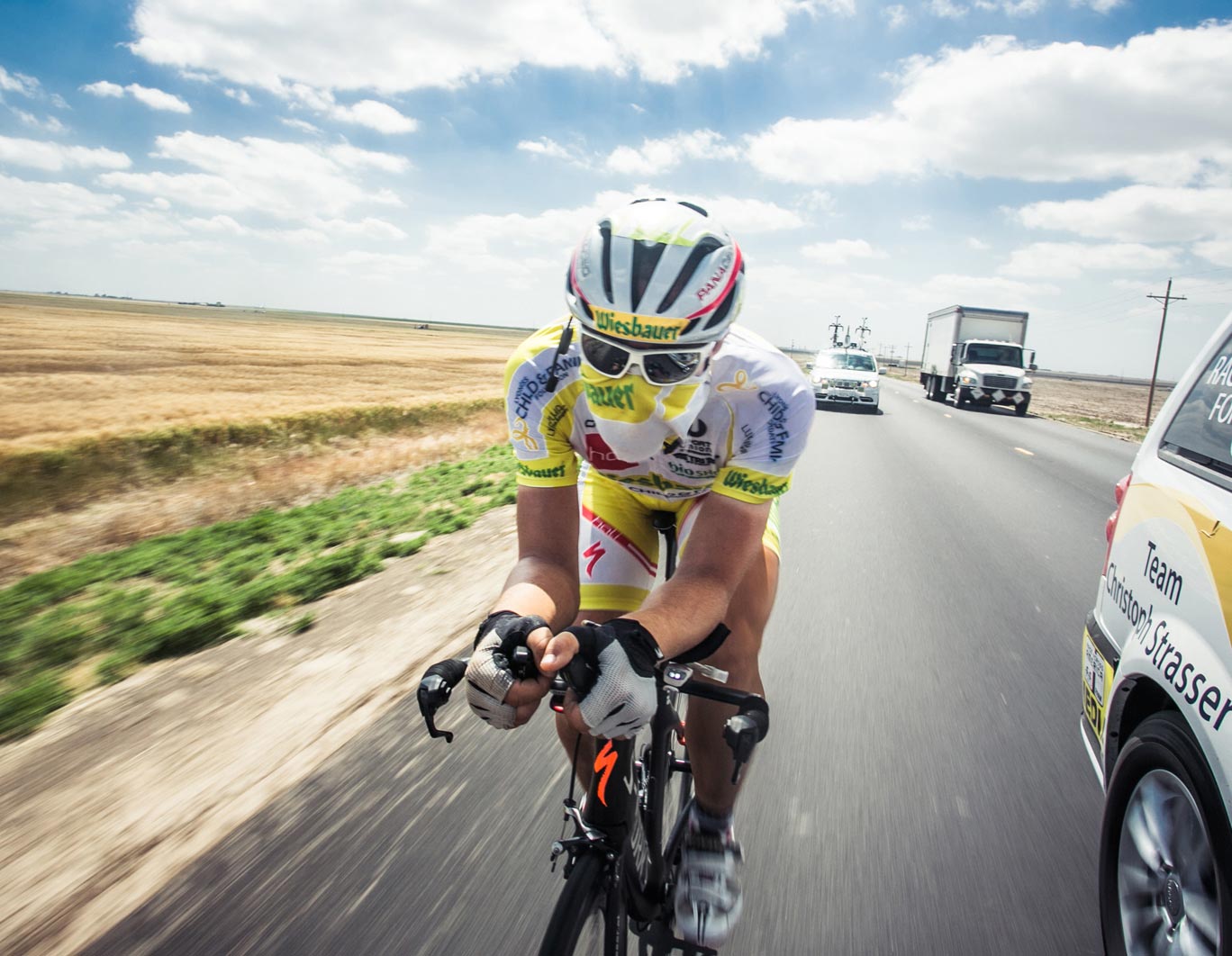 Sport trifft Information Christoph Strasser am Fahrrad fullwidth Bild