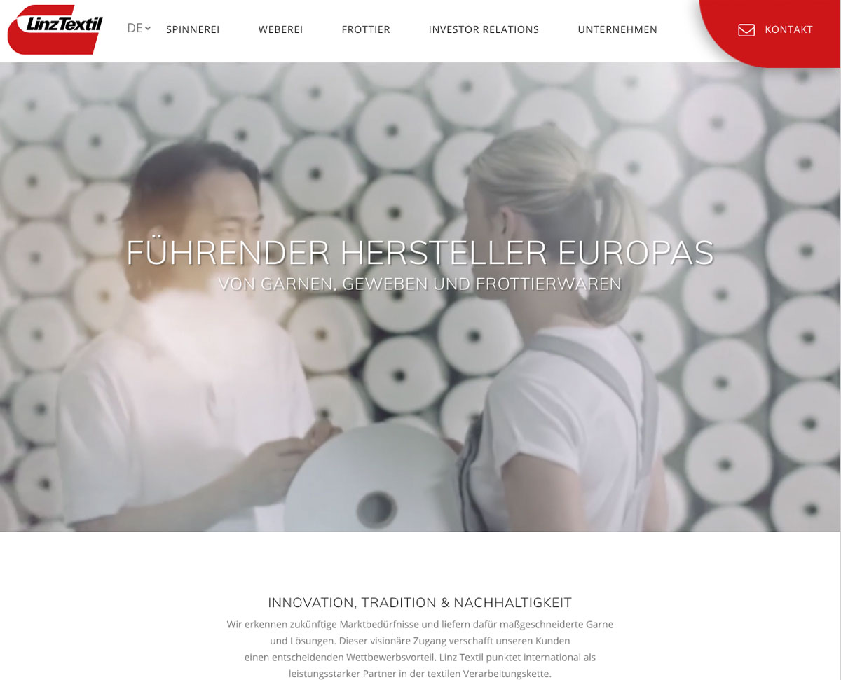 Linz Textil Homepage Linz Textil Homepage